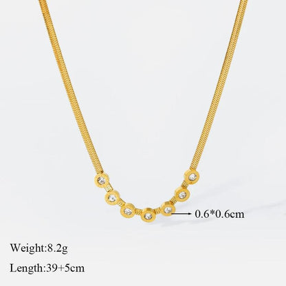 Chains Necklace Bracelet 316L Stainless Steel Chains Necklace Bracelet for Women Fashion Gold Color Waterproof Jewelry Set Gift Party Accessories.