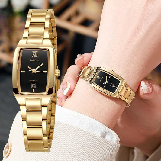 Elegant Women's Watch Fashion Stainless Steel Waterproof Ladies Quartz Wristwatch Luxury Bracelet Watches Date Women's watch.